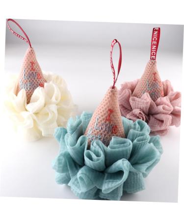Housoutil Ice Cream Bath Ball - 2 Pcs Mesh Shower Puff & Loofah for Body Wash - Anti-Separation Polyester Sponge - Ideal for Men - International Shipping Available - Buy Online on GoSupps.com
