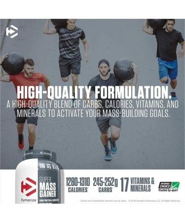 Dymatize Super Mass Gainer | High Protein Carb Blend | 1280 Calories 52 G Protein 10.7 G BCAAs 5.1 G Leucine Per Serving | 16 Servings 12 LB (Gourmet Vanilla) - Buy Online on GoSupps.com
