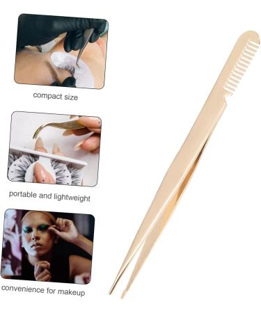 PLAFOPE Eyelash Tweezers Eyelash Applicator Lash Clamp Lash Applicator Tool Stainless Steel Lash Tweezers Metal Lash Tweezers Beauty Tools Tweezers for Women Lash Tweezers with Comb - Buy Online on GoSupps.com