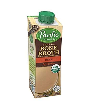 Pacific Foods Organic Beef Bone Broth, 8 oz, 12-pack 8 Fl Oz (Pack of 12)