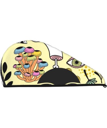 Black Head Unicorn Hair Microfiber Towel Wrap | Super Absorbent Coral Velvet Quick Dry for Long Curly & Thick Hair - Buy Online on GoSupps.com