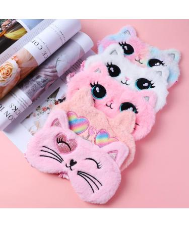 Royal Hong Beauty Kids Plush Sleep Mask - Cute Eye Mask for Girls & Women, Ideal for Travel, Nap, and Relaxation - Soft Blindfold with Big Eye Cat Design - Buy Online on GoSupps.com