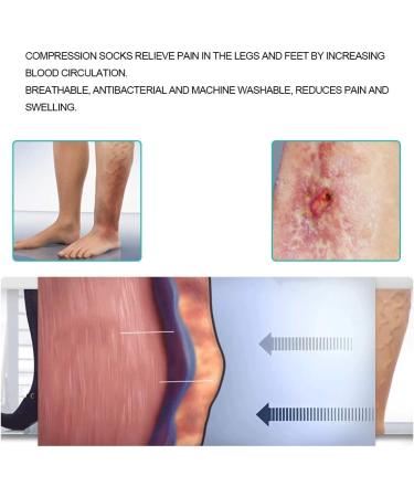 Brrnoo Women's Compression Socks - Lycra & Cotton Anti-Slip Seamless 20-32 mmHg for Leg Trimming & Varicose Vein Prevention - Buy Online on GoSupps.com