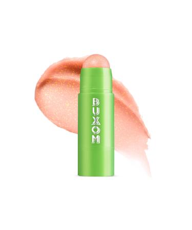 BUXOM Power-Full Lip Scrub Gentle Sugar Exfoliator Hydrating Scrub Stick for Lip Prep Moisturizing Lip Care with Papaya Seed Oil Cruelty Free Sweet Guava