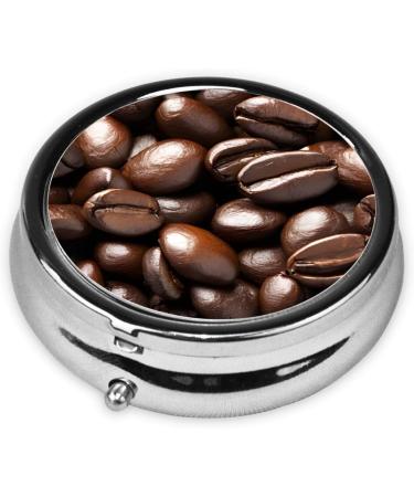 Funny Roasted Coffee Bean Pill Box | 3 Compartment Mini Organizer for Travel & Vitamins | Portable Decorative Medicine Case - Buy Online on GoSupps.com