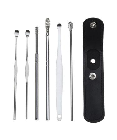 Upgraded Ear Pick Earwax Removal Tool Set Ear Cleaner Ear Curette Ear Wax Remover Tool with Storage Box Stainless Steel Earwax Remover Set Earwax Removal Tool Set Black