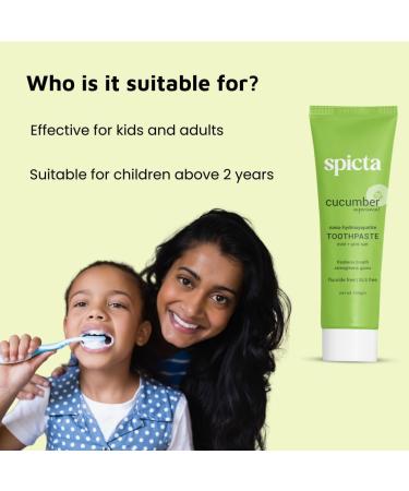 Toothpaste Cucumber Mint with Himalayan Pink Salt | Fluoride Free SLS & Paraben Free | Teeth Remineralization & Fresh Breath (3.5 Oz - Buy Online on GoSupps.com