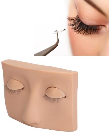 Eyelash Manikin Head Wide Application Eyelash Manikin Head Half Head Design Portable Washable with 3 Pairs Replacement Eyes for Home (Skin Color) - Buy Online on GoSupps.com