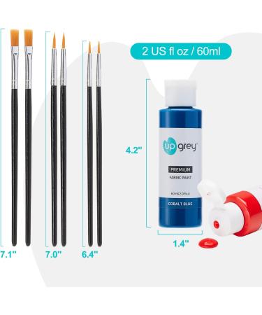 Fabric Paint Set - 40 Colors 2oz Soft Permanent Textile Paint with 6 Brushes & Palette - Washable Art Supplies for Clothes, Canvas, T-shirt, Jeans, Shoes, Bags - DIY Projects (60 ml/2fl oz) - Buy Online on GoSupps.com