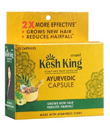 Emami Kesh King Ayurvedic Scalp And Medicine Grows New Hair Reduces Hair fall Capsule (4 Box X 30) + Hair Oil (100 ml)