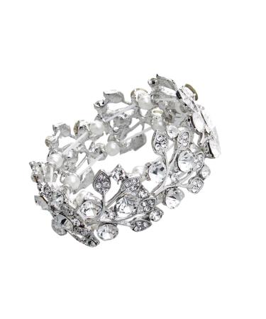 Hapinary tennis bracelet misery made of rhinestone crystal bracelet rhinestone jewelry stretchable bracelet pearl bracelet arm loops hand jewelry crystal women bracelet elastic accessories bride