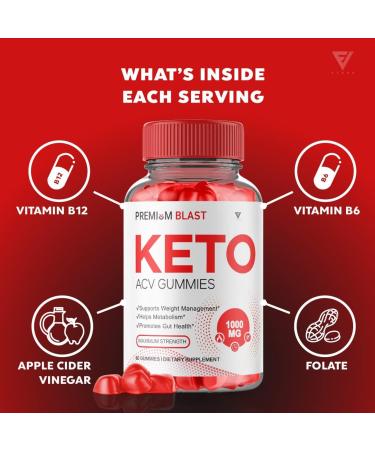 Premium Blast Keto ACV Gummies - 5 Pack for Advanced Weight Loss | Shark Tank Oprah Winfrey Approved | Apple Cider Vinegar Gummies (300 Count) - Buy Online on GoSupps.com