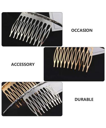 Lurrose 2Pcs French Twist Comb - Alloy Metal Hair Clips for Bridal Wedding - Elegant Women's Hair Accessories for International Shipping - Buy Online on GoSupps.com