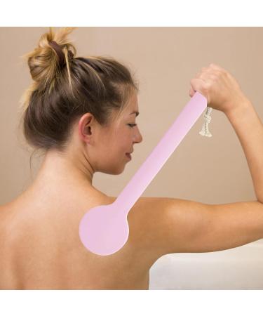 2Pcs 14in Back Scrubber Shower Brush for Body - Pink, Comfy Bristles, Wet/Dry Brushing - Buy Online on GoSupps.com