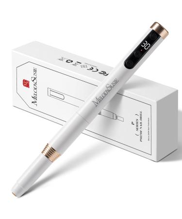 MelodySusie PM170F Nail Drill for Acrylic Nail Kit Rechargeable Lightweight Cordless 30000RPM Nail File 30 Speeds 6 in 1 Manicure Nail Set with Nail Drill Bits Sanding Bands Polishing Tool White A-White