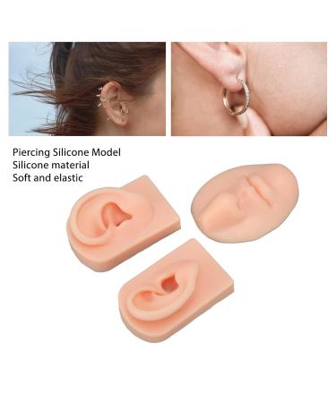 Buy 2 Silicone Ear Models for Piercing & Jewelry Presentation | Realistic Soft Flexible Artificial Ear - Medium Skin Color - Buy Online on GoSupps.com