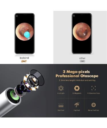 BEBIRD X17 Pro Ear Wax Removal Camera Endoscope - WiFi, Gyroscope, 1080p Visual Ear Cleaner for Kid, Adult, Pet - Buy Online on GoSupps.com