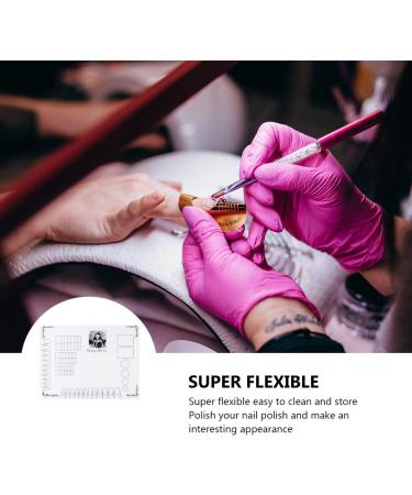 FRCOLOR Nail Art Soft Silicone Pad Tool Silicone Mat Painting Kit De Manicura Nail Art Glamour Mat Craft Mat Silicone Exercise Block for Colouring Nails Colouring Work White - Buy Online on GoSupps.com
