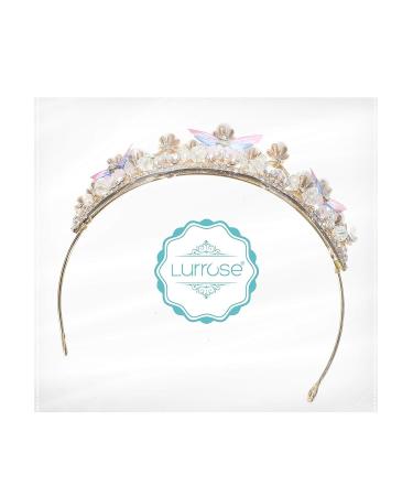 Lurrose Butterfly Princess Crown - Girls Birthday Tiara Headband for Prom Party - Buy Online on GoSupps.com