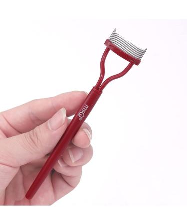 MSQ Eyelash Comb & Eyebrow Brush | Mascara Applicator & Separator - Red 1PCS - Buy Online on GoSupps.com