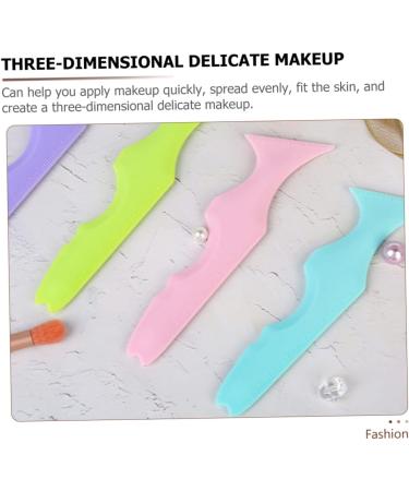 MAGICLULU 12 Pcs Silicone Beauty Ruler Blue Eyeliner Pencil Blue Mascara Silicone Eyeliner Aid The Face - Buy Online on GoSupps.com