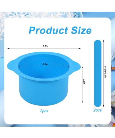 2pcs Silicone Wax Pot Liner & Spatula Set | Reusable Warmer Liners for 16oz Electric Waxing Kit (Pink/Blue) - Buy Online on GoSupps.com