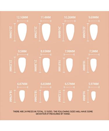 24pcs Short Almond Pink Glitter Gold Stick-on False Nails | Removable Press-on Fake Nails for Women & Girls | Acrylic Full Cover Nail Art Set - Buy Online on GoSupps.com