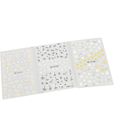 Self Adhesive Flower Nail Art Stickers Decals Spring Floral Leaves Vine Geometric Design Manicure Tips Nail DIY Decoration for Women Girls - Buy Online on GoSupps.com