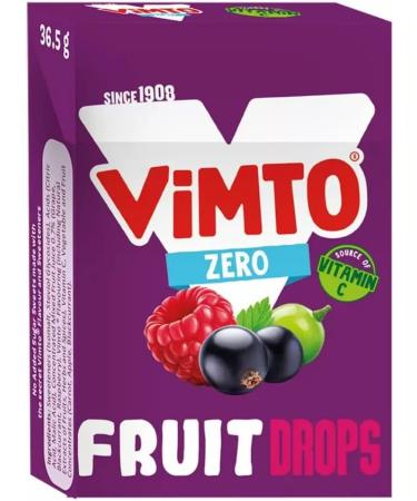 Vimto Zero Sugar Free Fruit Drops Sweets Box 36.5g (Pack of 2) - Buy Online on GoSupps.com