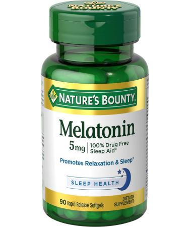 Nature's Bounty Melatonin 5 mg 90 Rapid Release Softgels