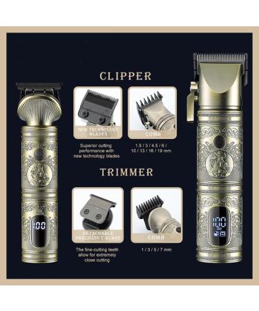 Professional Hair Clippers for Men - Rechargeable Trimmer Set with LED Display & Travel Lock - Premium Barber Kit - Buy Online on GoSupps.com