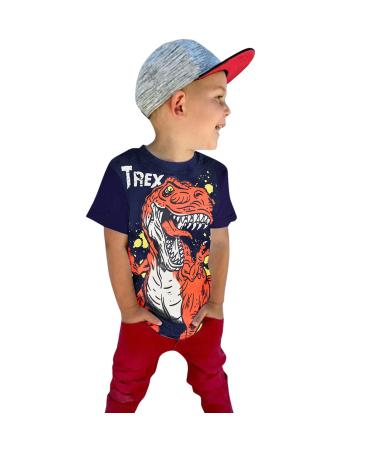 Toddler Boy Clothes,Kids Baby Girls Boys 4th of July Summer Short Sleeve Independence Day T Shirt Tee Tops 1-6 Years Xv-1-navy 4-5T