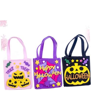 STOBAZA Cat Purse 6 Pcs Felt Candy Bags Halloween Decor Halloween Goodie Bag Kids Candy Container Skeleton Decorate - Buy Online on GoSupps.com