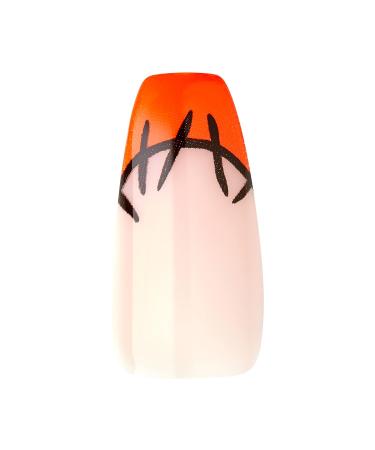KISS Halloween Fake Nails - Glow-In-The-Dark 'Wicked' Design with Pink Gel Glue Mini File & Stick - 28 False Nails for Perfect Manicure - Buy Online on GoSupps.com