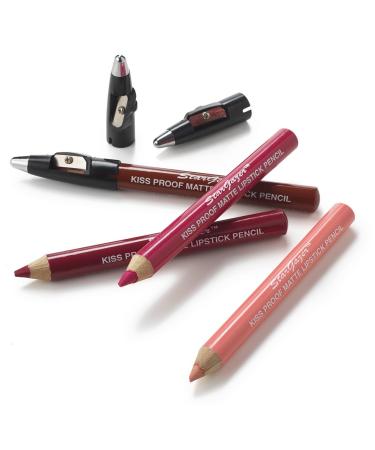 Kiss Proof Matte Lipstick Pencil - Shade 1 Red | Long-Lasting Soft Finish with Built-in Sharpener | Buy Internationally Now! - Buy Online on GoSupps.com