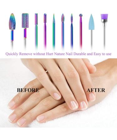 10 Pieces Nail Mill Bits Professional Remove Gel Cuticle Diamond Tungsten Carbide Nail Drill Tools Cuticle Remover Bits Cuticle Manicure Nail Polishing Tools Kit for Manicure Pedicure - Buy Online on GoSupps.com