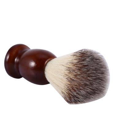 Professional Male Beard Shaving Brush - Wooden Handle with Nylon Hair for Facial Cleansing & Barber Tools | Buy Internationally - Buy Online on GoSupps.com