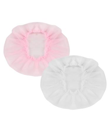 Bandwagon Womens Mesh Sleep Caps  Set of 2 Ruffle Sleeping Caps Hair Nets