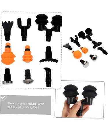 Frcolor 9-Piece Black Fascia Massage Head Set - Percussion Therapy for Athletes | Relieve Muscle Pain & Enhance Recovery - Buy Online on GoSupps.com