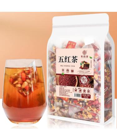 cn herb Five Black Tea 250g/ Bag Triangular Brown Sugar Medlar Red Dates Peanut Red Bean Combination Tea - Buy Online on GoSupps.com