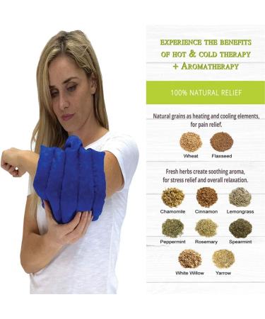 Nature Creation Microwave Heating Pad for Knee & Joints - Hot/Cold Pack for Aching Knees & Joint Pain - Reusable & Portable - Blue Marble - Buy Online on GoSupps.com