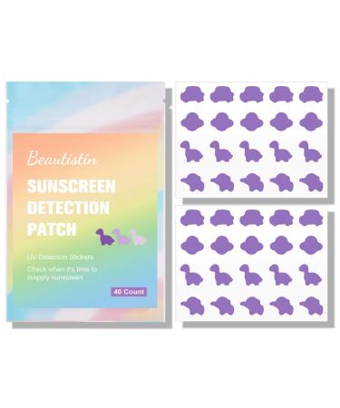 UV Stickers for Sunscreen - 40 Count UV Detection Stickers Know When to re-Apply Sunscreen UV Stickers Safe for Kids Age 3+ 4 Pattern Types for Boys & Girls