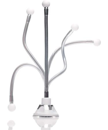 Fancii Chrome Gooseneck Attachment with Locking Suction Cup  For Luna  Mira and Maya LED Mirror Series (Mirror Not Included)