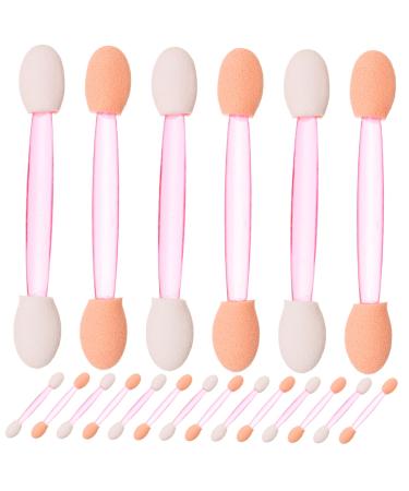 DOITOOL 100pcs Eye Shadow Stick Eyebrow Brush Applicator Makeup Eyeliner Brush Woman Emulsion Girl Pink 7.5x0.5cm Pink