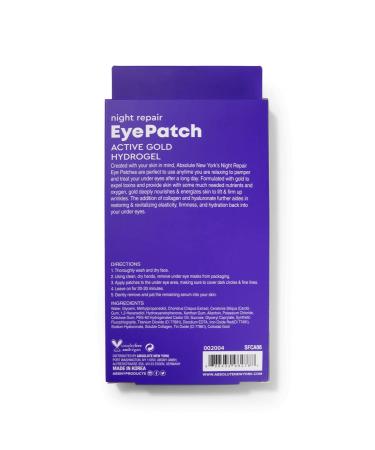 Absolute New York Gold Night Repair Eye Patch - Hydrating Under Eye Treatment - Buy Online on GoSupps.com