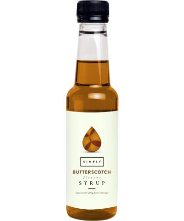 Simply Butterscotch Syrup Vegan & Nut Free Flavoured Syrup for Coffee Cocktails & Baking (250ml) - Buy Online on GoSupps.com