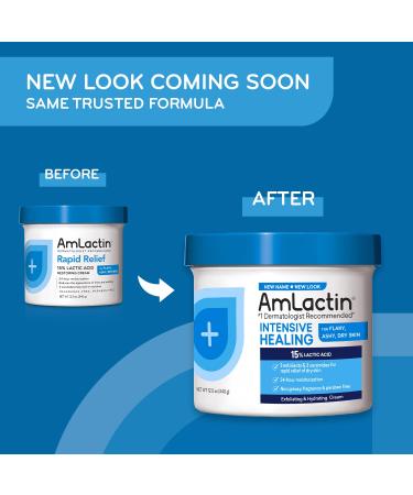 AmLactin Rapid Relief Moisturizing Cream - 12 Oz Tub | Hydrating Body & Hand Moisturizer for Dry Skin - Buy Online on GoSupps.com