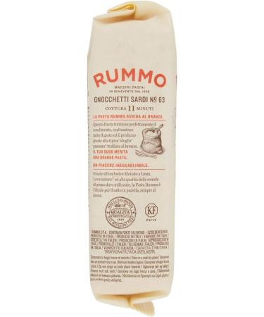 Italian Gourmet E.R. Rummo Gnocchetti Sardi No. 63 Pasta Lenta Lavorazione Durum Wheat Semolina Pasta 500 g Bronze Design + Italian Gourmet Pulp 400 g Pack of 20 - Buy Online on GoSupps.com