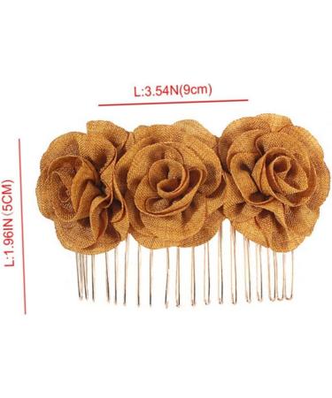 DRESSOOS Hairclips Barrettes Hair Clip for Women Hair Claw Clips for Women Metal Hair Clips Women's Hair Clips Decorative Hair Clips for Women Flower Hair Clip Earth Tones Decorate Bride - Buy Online on GoSupps.com