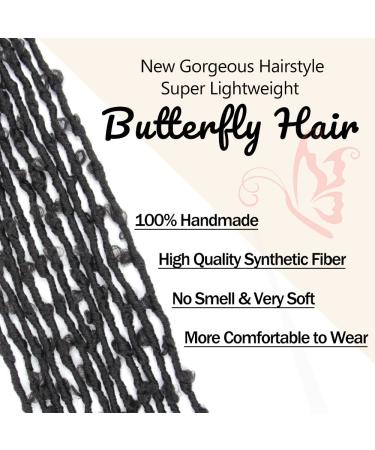 10 Inch Butterfly Locs Crochet Hair 6 Packs - Super Light Weight Soft Locs - Short Faux Distressed Braids - 2 Off Black - Buy Online on GoSupps.com
